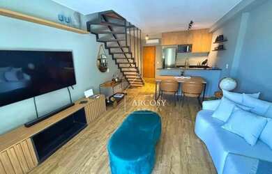 Imagem: O apartamento possui 1 Dormitório, 2 Banheiros, 1 Vaga na garagem