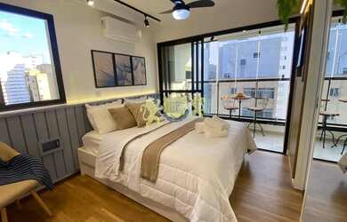 Imagem: O studio possui 1 Dormitório, 1 Banheiro, 1 Vaga na garagem