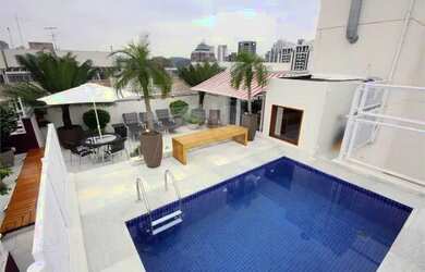 Imagem: O apartamento na cobertura possui 4 Dormitórios, 5 Banheiros