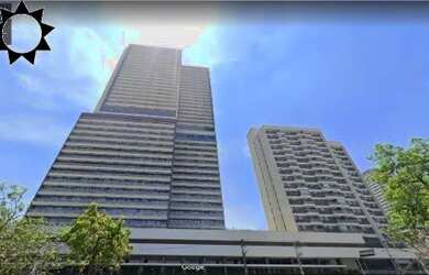 Imagem: O apartamento possui 1 Dormitório, 1 Banheiro, 1 Vaga na garagem