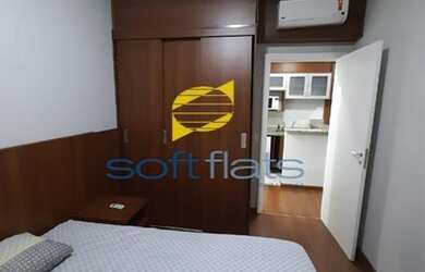 Imagem: O studio possui 1 Dormitório, 1 Banheiro, 1 Vaga na garagem