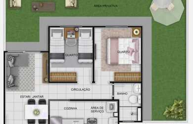 Imagem 10: Apartamento Garden no Condomínio Rio Mantiqueira - Viva cercado pela...