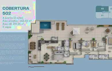 Imagem 5: Condomínio Marina Piratininga - Frente Mar - Cobertura 3 suítes - Lançamento