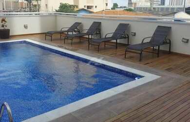 Imagem: O apartamento possui 1 Dormitório, 2 Banheiros, 1 Vaga na garagem