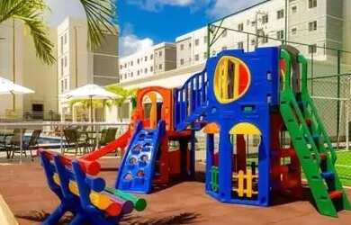 Imagem: O apartamento possui 2 Dormitórios, 1 Banheiro, 1 Vaga na garagem