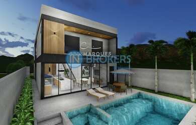 Imagem: A casa em condomínio possui 4 Dormitórios, 5 Banheiros, 4