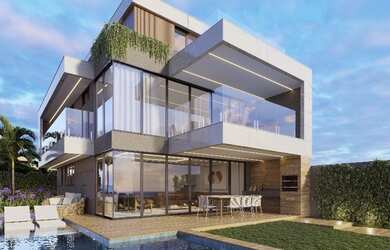 Imagem: A casa possui 4 Dormitórios, 2 Banheiros, 4 Vagas na garagem