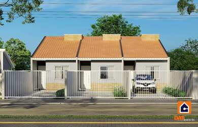 Imagem: A casa possui 2 Dormitórios, 1 Banheiro, 2 Vagas na garagem