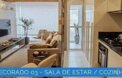 Imagem: O apartamento possui 1 Dormitório, 1 Banheiro, 1 Vaga na garagem