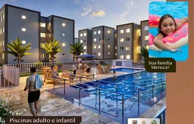 Imagem: O apartamento possui 2 Dormitórios, 1 Banheiro, 1 Vaga na garagem