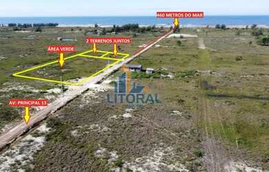 Imagem: O terreno possui 300m² de Área e está localizado em Balneário