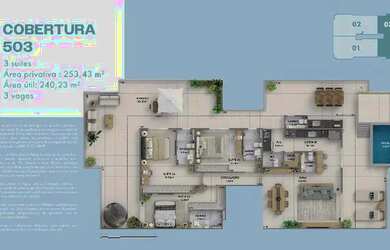 Imagem 6: Condomínio Marina Piratininga - Frente Mar - Cobertura 3 suítes - Lançamento