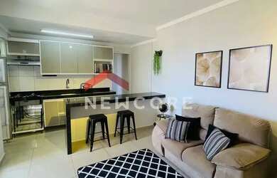 Imagem: O apartamento possui 1 Dormitório, 1 Banheiro, 2 Vagas na garagem