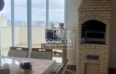 Imagem: O apartamento na cobertura possui 3 Dormitórios, 4 Banheiros