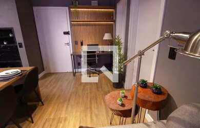 Imagem: O apartamento possui 1 Dormitório, 1 Banheiro, 2 Vagas na garagem