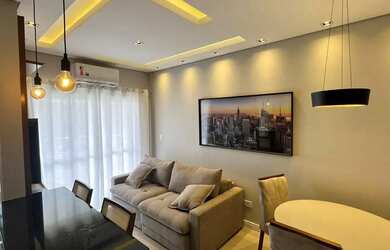 Imagem: O apartamento possui 1 Dormitório, 1 Banheiro, 1 Vaga na garagem