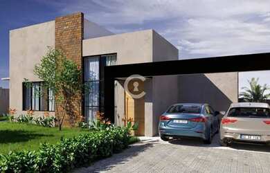 Imagem: A casa possui 3 Dormitórios, 2 Banheiros, 2 Vagas na garagem