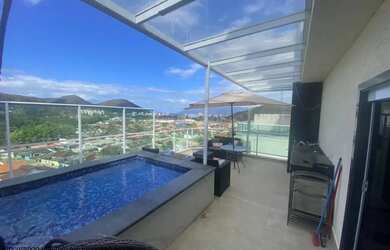 Imagem: O apartamento na cobertura possui 4 Dormitórios, 3 Banheiros