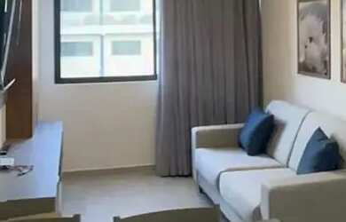 Imagem: O apartamento possui 1 Dormitório, 1 Banheiro, 1 Vaga na garagem