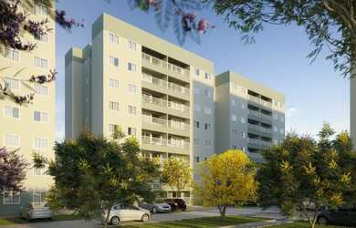 Imagem: O apartamento possui 2 Dormitórios, 1 Banheiro, 1 Vaga na garagem