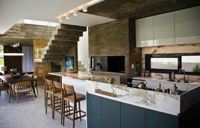 Imagem 4: Casa Contemporânea. Ar-condicionado, Lareira, 3 Vagas na garageme3 Dormitórios