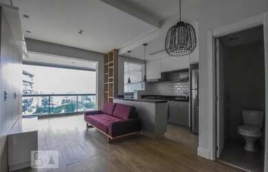 Imagem: O apartamento possui 1 Dormitório, 1 Banheiro, 1 Vaga na garagem