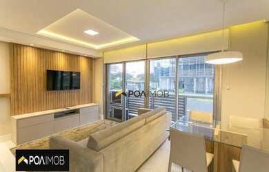 Imagem: O apartamento possui 1 Dormitório, 1 Banheiro, 1 Vaga na garagem