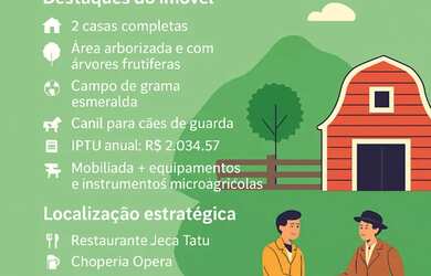 Imagem: A chácara possui 4000m² de Área e está localizado em Chácara