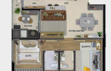 Imagem 5: New Urban Residence. Imóvel novo, 74m² de Área, 1 Vaga na garageme3...