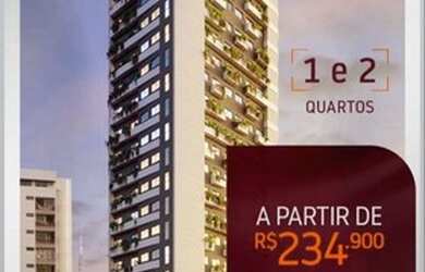 Imagem: O apartamento possui 2 Dormitórios, 1 Banheiro, 1 Vaga na garagem