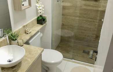 Imagem: O apartamento possui 2 Dormitórios, 1 Vaga na garagem, 65m²