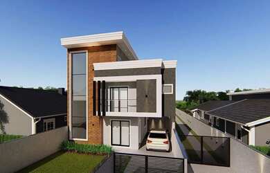 Imagem: A casa possui 3 Dormitórios, 3 Banheiros, 2 Vagas na garagem