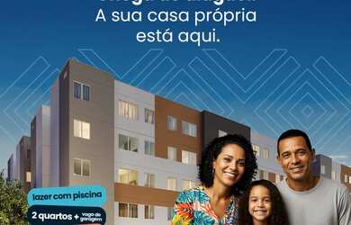 Imagem: O apartamento possui 2 Dormitórios, 1 Banheiro, 1 Vaga na garagem