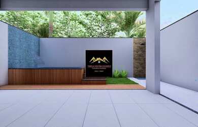 Imagem: A casa possui 3 Dormitórios, 2 Banheiros, 2 Vagas na garagem