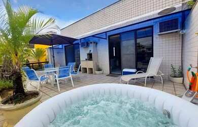 Imagem: O apartamento na cobertura possui 3 Dormitórios, 2 Banheiros