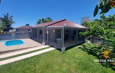 Imagem 1: 02 Casas em alvenaria com piscina e área gourmet à venda, 158 m² por...