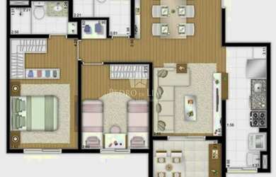 Imagem: O apartamento possui 2 Dormitórios, 2 Banheiros, 1 Vaga na