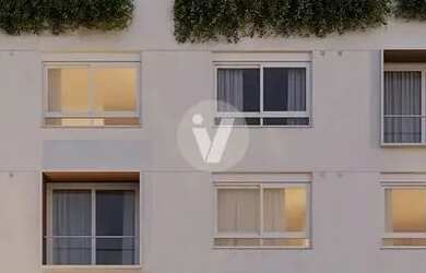 Imagem: O apartamento possui 1 Dormitório, 1 Banheiro, 1 Vaga na garagem