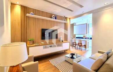 Imagem: O apartamento possui 1 Dormitório, 2 Banheiros, 1 Vaga na garagem