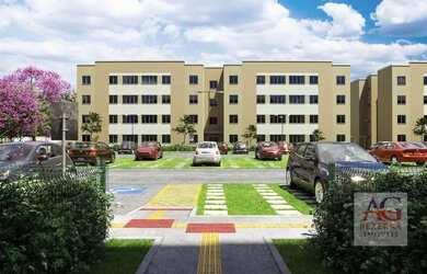 Imagem: O apartamento possui 2 Dormitórios, 1 Banheiro, 1 Vaga na garagem