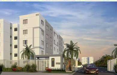 Imagem: O apartamento possui 2 Dormitórios, 1 Banheiro, 1 Vaga na garagem