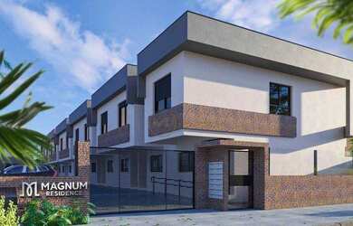 Imagem: A casa em condomínio possui 2 Dormitórios, 3 Banheiros, 80m²