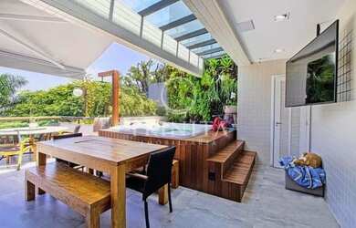 Imagem: O apartamento na cobertura possui 4 Dormitórios, 5 Banheiros