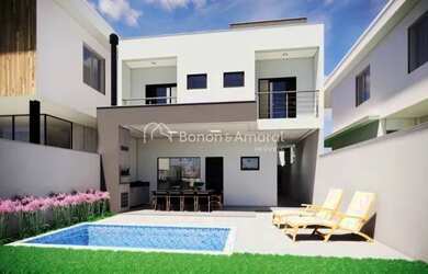 Imagem 1: Casa à venda em condomínio em Paulínia, sobrado, 3 suites, closet,armários, lavabo, escrit