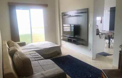 Imagem: O apartamento possui 1 Dormitório, 1 Banheiro, 1 Vaga na garagem