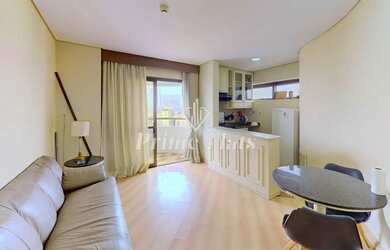 Imagem: O studio possui 1 Dormitório, 1 Banheiro, 1 Vaga na garagem