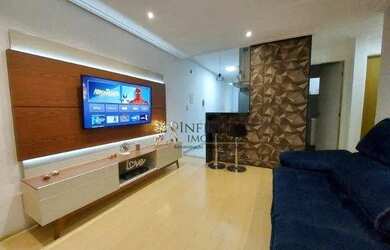 Imagem: O apartamento possui 2 Dormitórios, 1 Banheiro, 1 Vaga na garagem