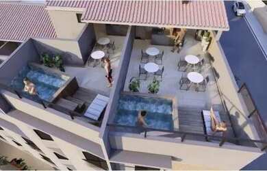 Imagem: O apartamento na cobertura possui 2 Dormitórios, 2 Banheiros