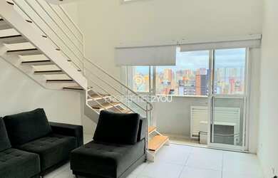 Imagem: O apartamento possui 1 Dormitório, 2 Banheiros, 1 Vaga na garagem