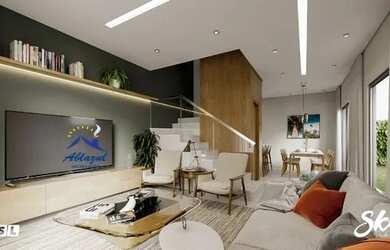 Imagem: A casa em condomínio possui 3 Dormitórios, 2 Banheiros, 1